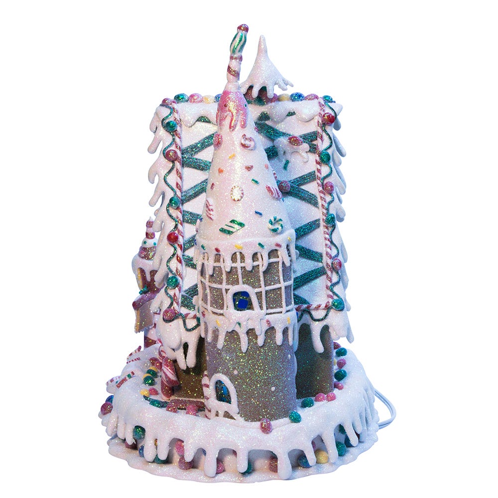 Kurt Adler 13-Inch Claydough Gingerbread Inn with C7 Bulb